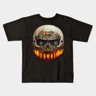 Pumpkin Skull Halloween Kids T-Shirt